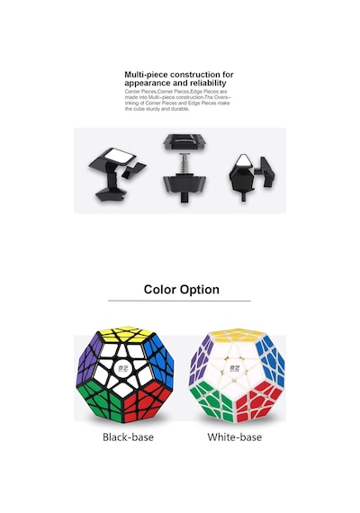Megaminx Hız Küpü, 3x3x3 Beşgen Hız Küpü Dodecahedron Sihirli Küp Bulmaca Siyah Standart