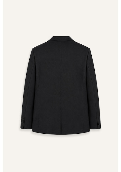 Defacto Slim Fit Çentikli Yaka İki Düğmeli Blazer Ceket F7690ax26aubk27 Siyah-bk27
