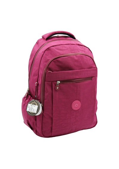 Krinkıl Suya Dayanıklı Kumaş Unisex Bordo Okul Çantası 2300