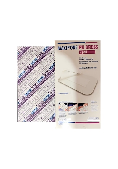 Maxipore Pu Dress Pedli Şeffaf Yara Örtüsü 10X15 Cm 25'Li Adet