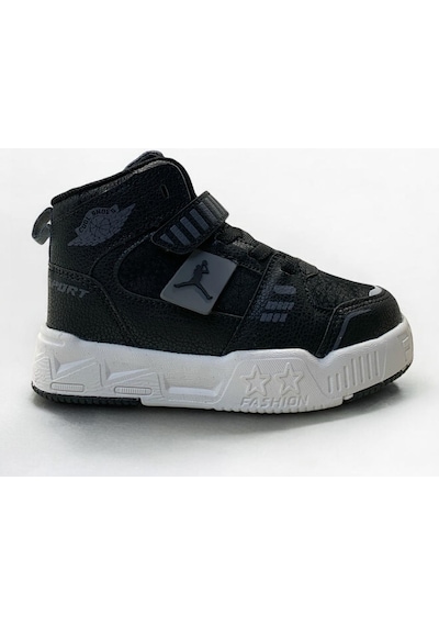 King Paolo King Hafif Çocuk Bilekli Sneaker Siyah