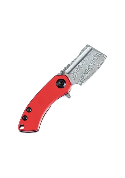 Kansept Mini Korvid Alüminyum Sap Damascus Çelik Mini Çakı T3030p2 Kum