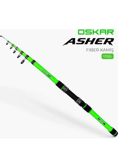 Oskar Asher Teleskobik 210cm Yeşil Olta Kamışı 1