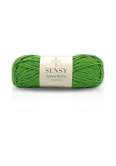 Premium Softee Raffia Yumuşak Rafya Kağıt İp Supla İpi El Örgü İpi Çanta İpi Hobi İp Sepet İpi Yeşil