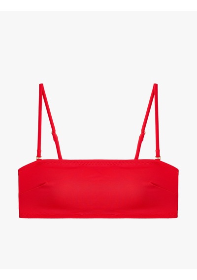 Koton Çıkarılabilir Askılı Straplez Bandeau Bikini Üstü Kırmızı 6sak10159mm
