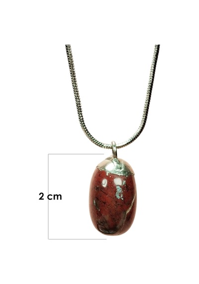 Kantaşı Doğal Taşı Zincirli El Yapımı Kolye Uç: 2 Cm Zincir: 20 Cm Kutulu Çok renkli