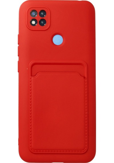 Xiaomi Redmi 9c Uyumlu Kılıf Kelvin Kartvizitli Silikon - Kırmızı