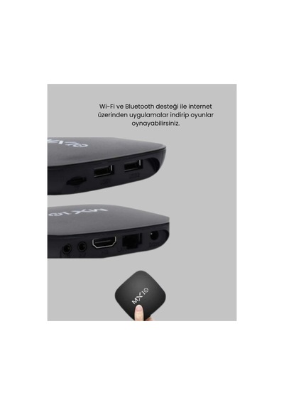 Mx Box S 4k Android Tv Box Google Asistan, Dolby Ses, 8 Gb Hafıza, Chromecast Desteği Renk