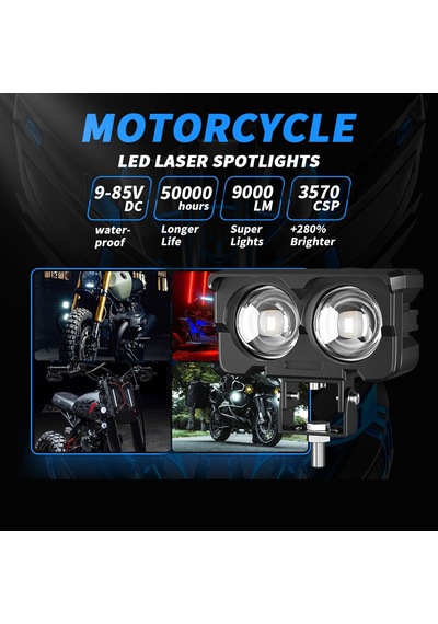 Motosiklet Led Sis Farı 2 Adet Set Metal Kasa Baykuş Model