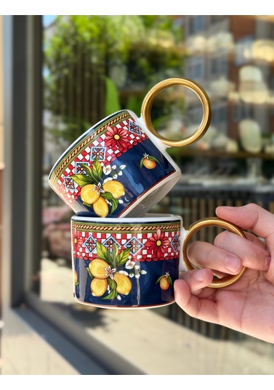 2'li Lüks Lemoon Kupa-5029 Çok Renkli