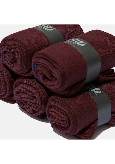 Dikişsiz Bambu Çorap Düz Bordo Renk Bambu Erkek Çorap Kutulu 5 Çift Premium Uzun Çorap Soket Çorap Bambu Mix