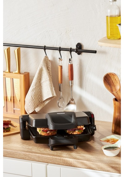 Homend Toastbuster 1337H Çıkarılabilir Plakalı 4 Ekmekli 1800 W Tost Makinesi