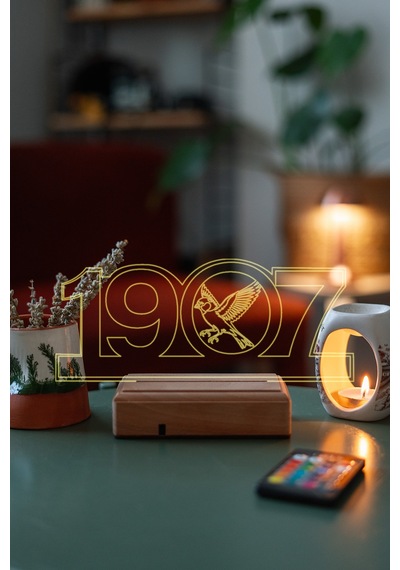 1907 Sarı Lacivert Kanarya Taraftar 16 Renk Kumandalı 3d Gece Lambası
