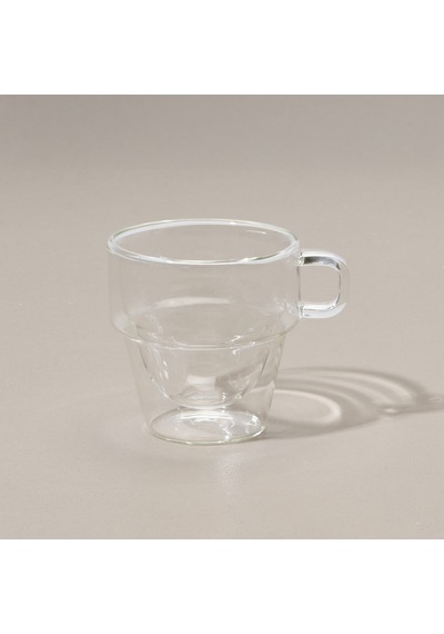 Tohanaa Çift Cidarlı Cam Kupa - Şeffaf - 280 Ml Renkli