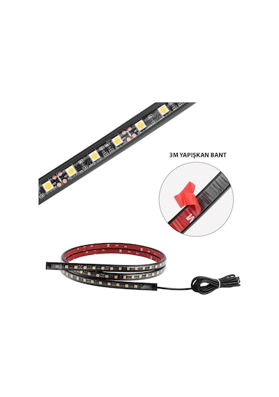 Pick Up Kamyon Dekorasyon İçin Kumandalı Rgb Işık Şerit 2x150cm 12v Diğer