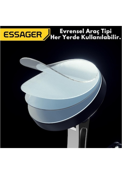 Essager Güçlü Magsafe Uyumlu 360 Döner Alüminyum Araç İçi Telefon Tutucu Masaüstü Telefon Standı