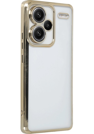Newface - 237 - Xiaomi Redmi Note 13 Pro Plus Kılıf Razer Lensli Silikon - Kmrsfres - - Gold