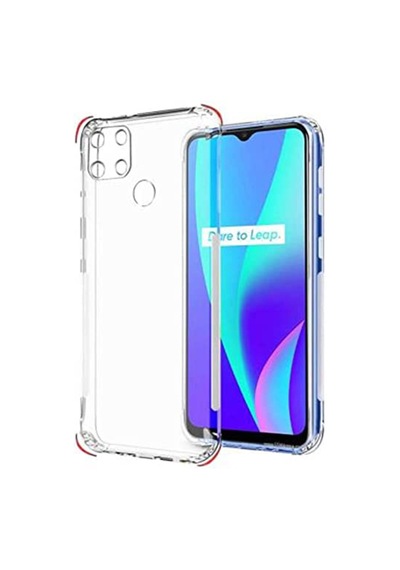 Realme C25 Kılıf Şeffaf Kamera Korumalı Antishock Airbag Köşe Korumalı Silikon Kapak