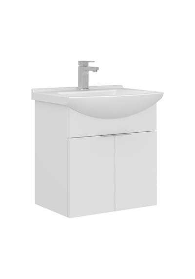Orka Purus 55 Cm Parlak Beyaz Banyo Dolabı Alt Modül Lavabo Asma Beyaz Orka Purus 55 Cm Parlak Beyaz Banyo Dolabı Alt Modül Lavabo Asma Beyaz
