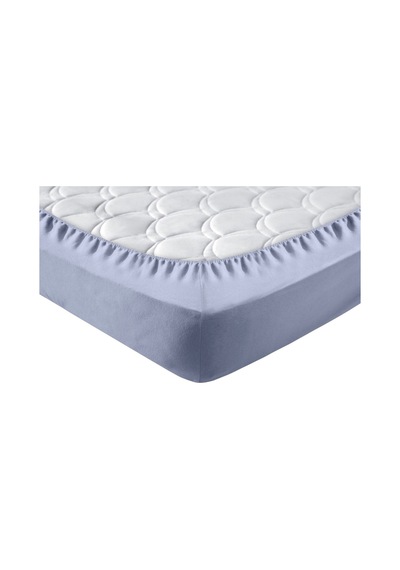 Penye Lastikli Çarşaf, Çift Kişilik , Açık Gri, %100 Pamuk Örme Kumaş, 130 Gr/m² Açık Gri