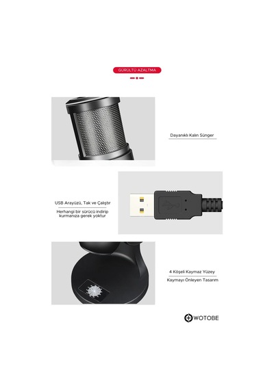 Ayarlanabilir Rgb Renk Değiştiren Usb Mikrofon