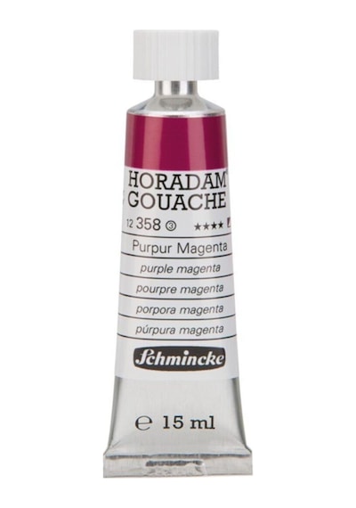 Schmincke Horadam Gouache Artist Guaj Boya 15 Ml Seri 3 358 Purple Magenta Çok Renkli