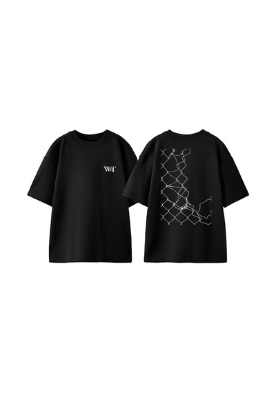 Thewert Prıson Break 12 Tasarım Sırt Baskılı Pamuk Siyah Oversize T-shirt