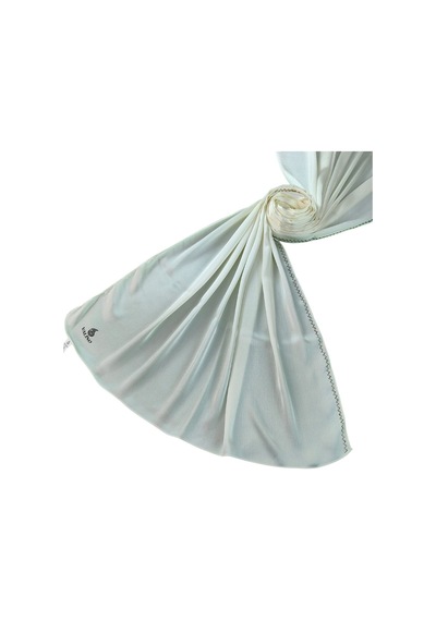 Mim Eşarp Mısırlı Eşarpları Taşlı Jan Jan Abiye Şal 75x190 Cm Krem