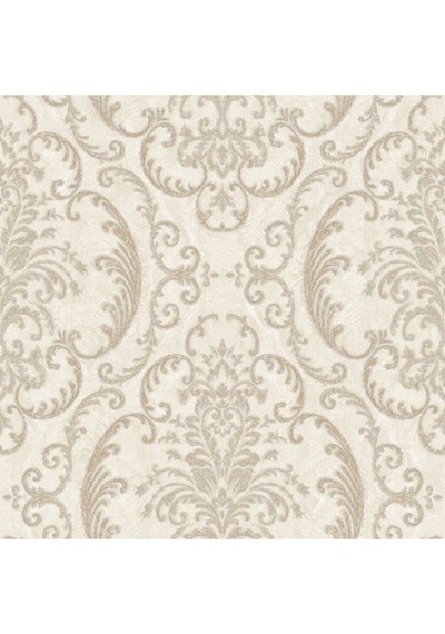 Eternal Glory Design Wallpaper - Damask Desen Rococo 1312-2/15, Krem Bej, 1.06x15.6m - 16.5m² Çok Renkli