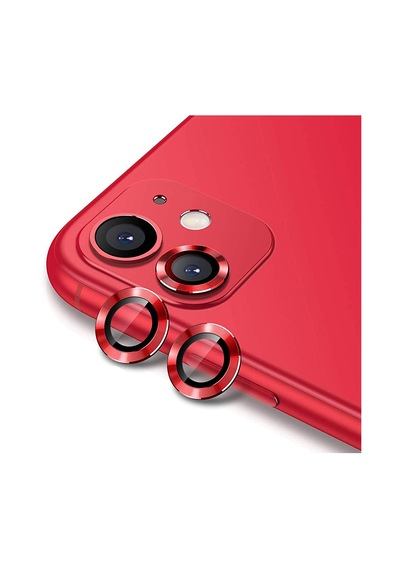 Nettech Apple Uyumlu iPhone 11 Damla Model 2in Kamera Cam Koruyucu - Kırmızı