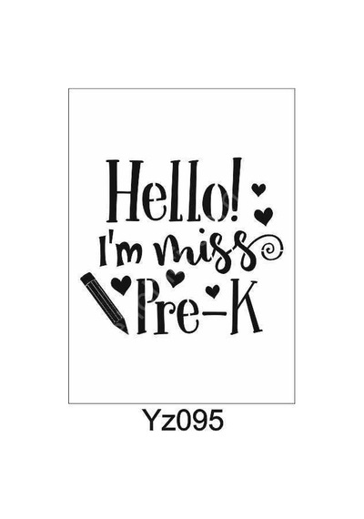 Yazı Desenler Stencil Şablon 25X25 Yz-095