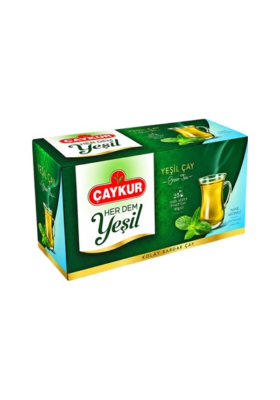 Çaykur Herdem Yeşil Çay Süzen Poşet Naneli 1,6 Gr 25 Adet Net 40gr