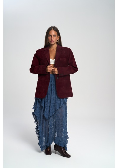 Mai Collection Mai Studios Co. Mireya Asimetrik İndigo Dantel Etek İndigo