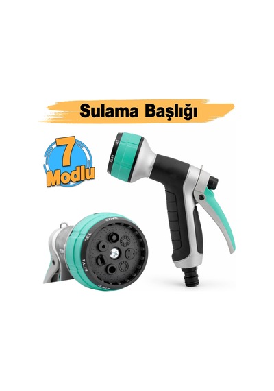 Ayarlanabilir 7 Fonksiyonlu Fıskiye Araba Yıkama Bahçe Sulama Temizleme Sprey Tabancası Fişkiye Sku: Smgstk6fda69103e
