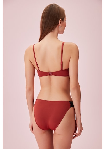 Suwen Yanı Pileli Bikini Alt Sb24560l221 Tarçın