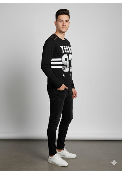 Mevsimlik Erkek Yb Sweatshirt Siyah
