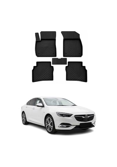 Opel Insignia 2 2017-2026 Uyumlu 4d Havuzlu Paspas Kauçuk Siyah 5 Parça