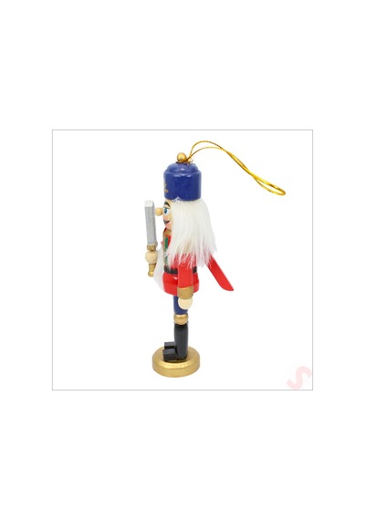 Kurşun Asker, Ahşap Fındıkkıran 13cm - Kılıçlı Kırmızı