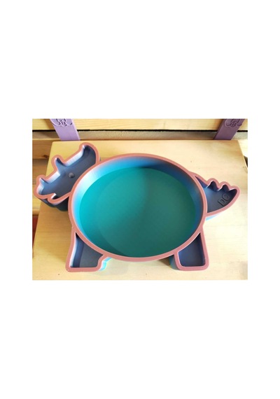 Raınbow Dinazor Şekilli Kedi Köpek Mama-su Tası 200x160x30 Mm