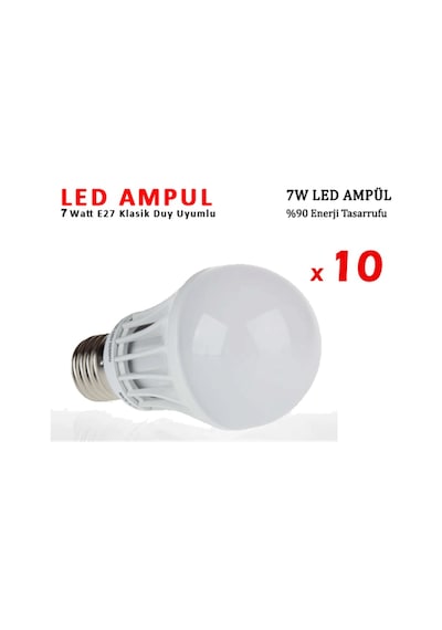 7W Enerji Tasarruflu Led Ampul 10 Adet