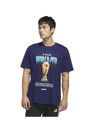 Adidas World Cup 26 Tour Graphic 2 Erkek Lacivert Futbol T-shirt Kh3680 Mavi