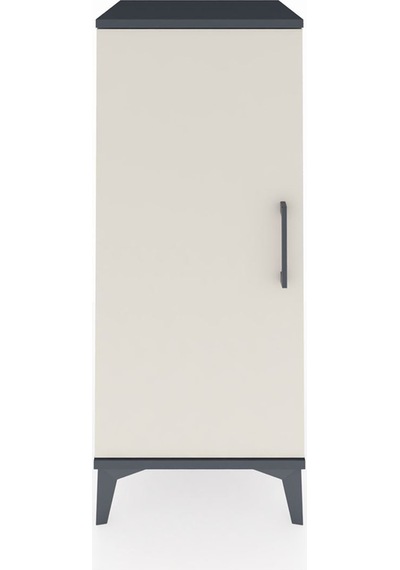 Hyperion Komodin 2 Raflı Tek Kapaklı 44x44x106 Antrasit-aytaşı Antrasit