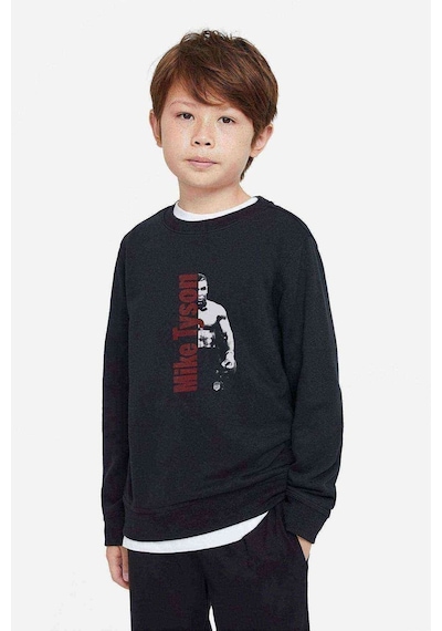 Tshirthane Mike Tyson Punch Boks Baskılı Unisex Çocuk Siyah Sweatshirt Siyah