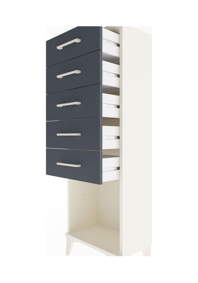 Arges Dolap 5 Çekmeceli 44x30x134 Aytaşı-antrasit Aytaşı