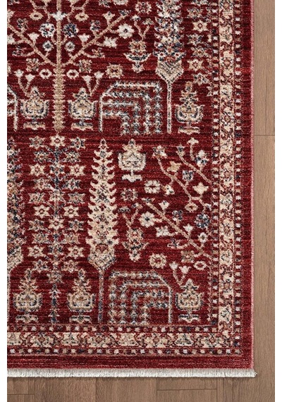 Renkli Vintage Modern Salon Koridor Yatak Ve Oturma Odası Halısı Turuncu