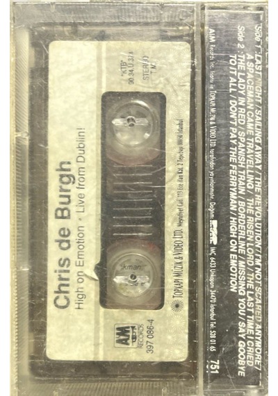 Plak Değildir Kaset Tir Chris De Burgh High On Emotion Live Fro