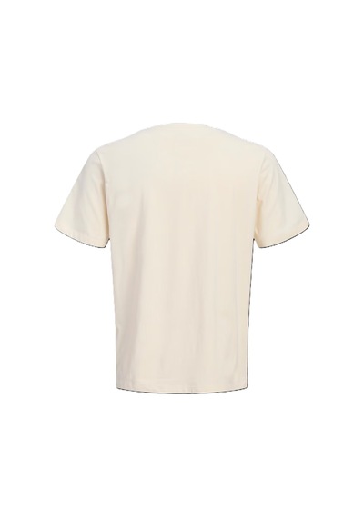 Jack & Jones Jack&jones Jormontauk Front Tee Ss Crew Neck Erkek T-shirt 12297890 Krem