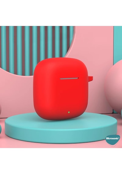Xiaomi Redmi Buds 3 Kılıf Askılı Mat Silikon Lila Redmi Buds 3 İle Uyumlu Kılıf - Lila