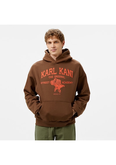 Karl Kani Kani Street Academy Os Erkek Kahverengi Hoodie Düz Km243-005 Kahverengi