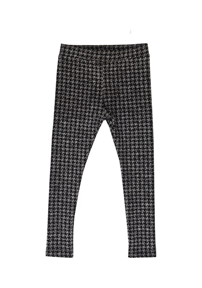 Luess Jakarlı Slim Fit Kız Çocuk Tayt Siyah
